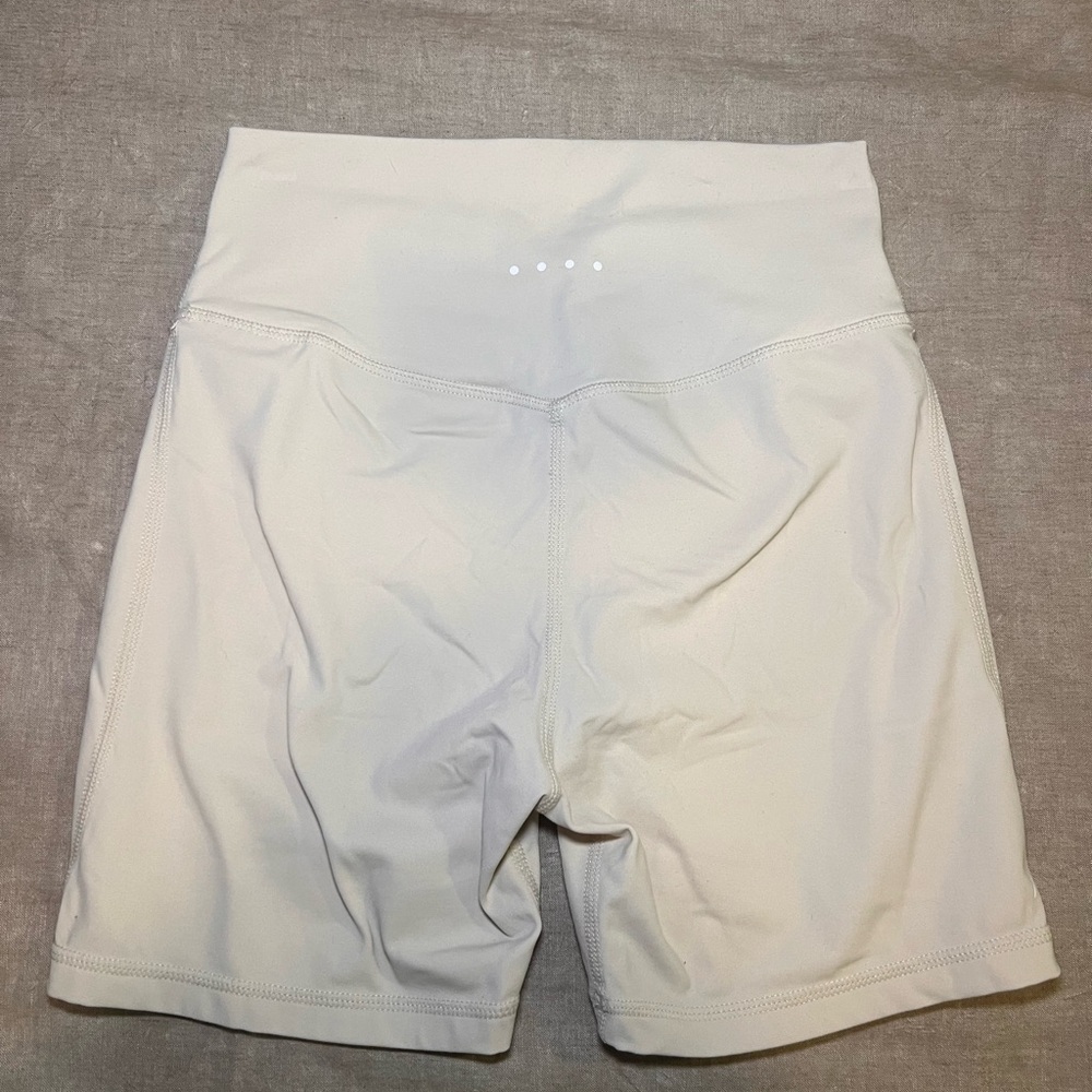 Women's Cream High-Waisted Shorts